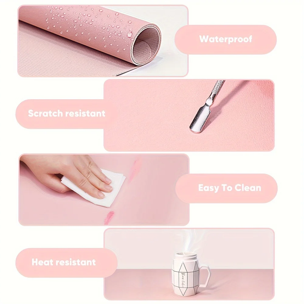 Tapete de mesa para decoración de uñas, almohadilla plegable para reposamanos, cojín para reposabrazos de uñas, impermeable, resistente a los arañazos, resistente a la suciedad, tapete de escritorio de estudio de cuero