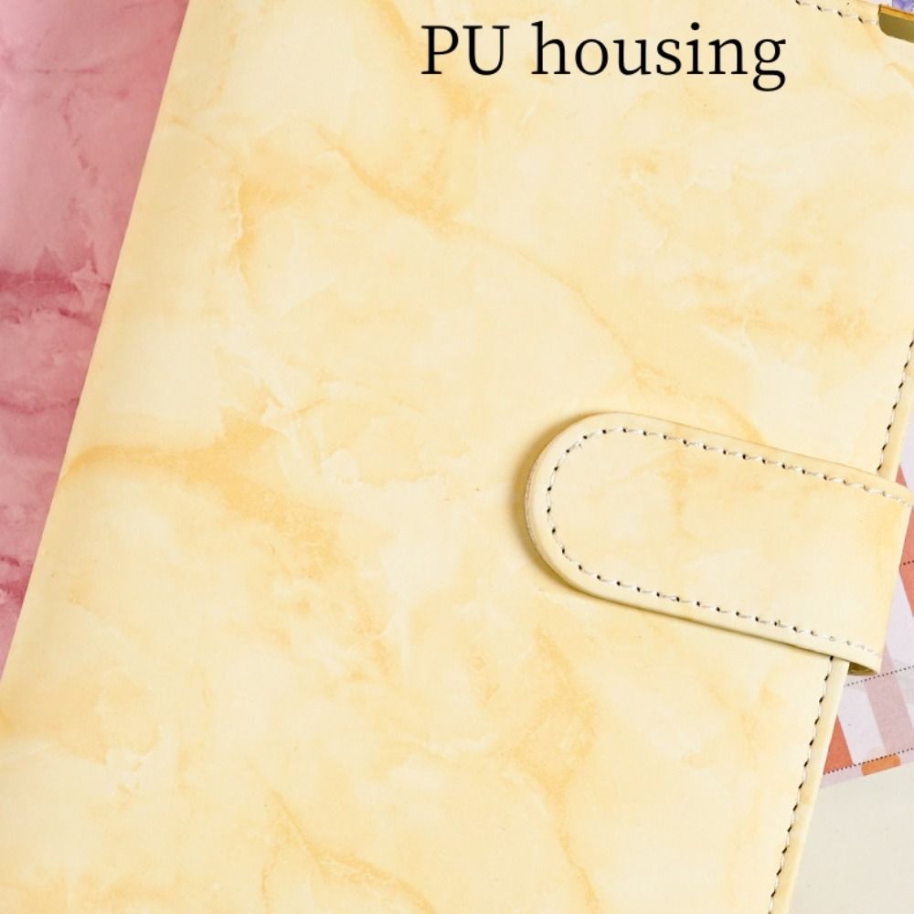 Marbling Money Saving Binder PU Durable Cash Budget Book Waterproof Reuseable Savings Challenges Book Save Money
