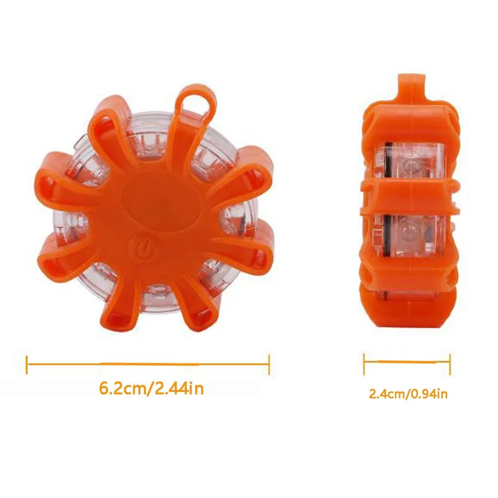 8led flares luzes de emergência na estrada segurança beacon disco piscando aviso flare kit com pisca magnético aviso na estrada