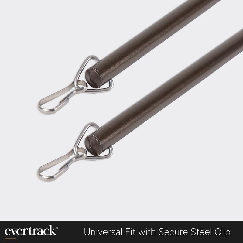 de aluminio con herrajes de acero inoxidable para cortinas, cortinas y cortinas divisoras de habitación, 48 pulgadas, bronce me