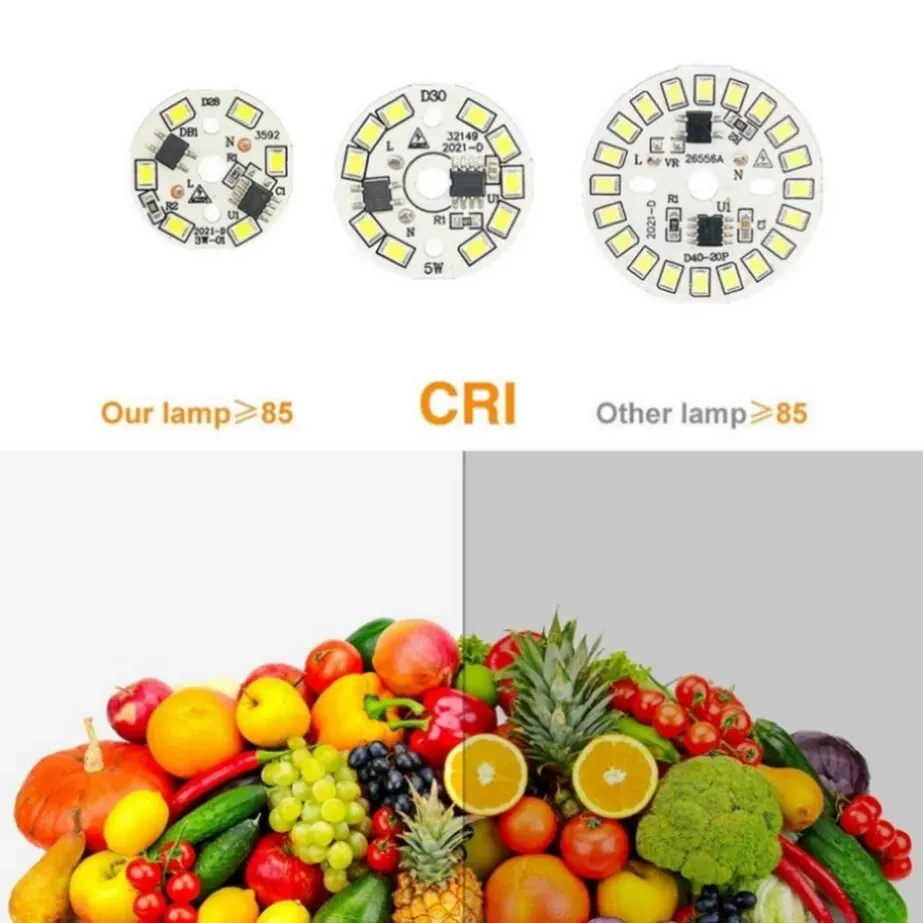 Chip LED para bombilla de lámpara 3W 5W 7W 9W 12W 15W SMD 2835 Chips de bombilla redonda Led cuentas de luz AC 220V-240V Chip de bombilla de foco de iluminación