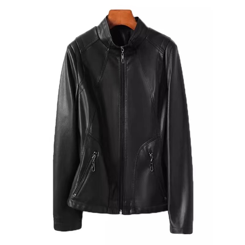 ฤดูใบไม้ผลิฤดูใบไม้ร่วงผู้หญิงแกะผิวCoat 2025 สุภาพสตรีขนาดใหญ่ขนาด 5XLของแท้หนังแจ็คเก็ตหญิงเกาหลีคอปกหนังเสื้อ