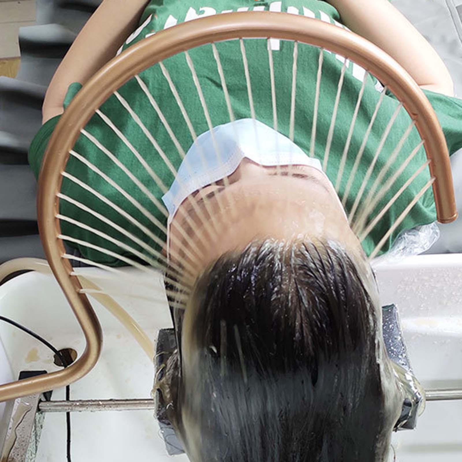 แชมพูอ่างล้างหน้าอุปกรณ์หัวTreatmentโลหะProfessionalยืดหยุ่นใช้ร้านทําผมหัวฝักบัวสําหรับร้านเสริมสวยร้านตัดผมSalon