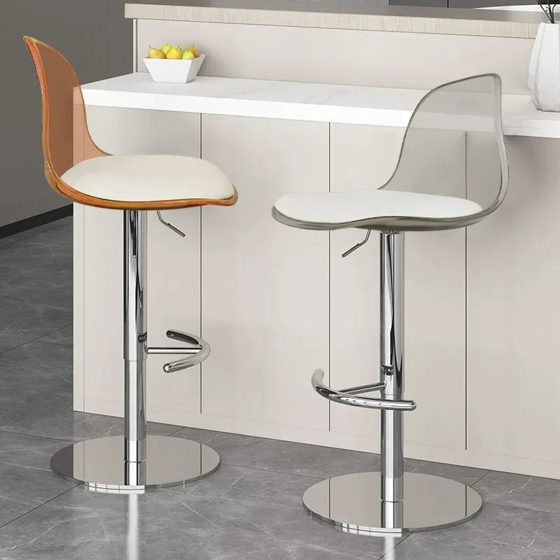 Cadeiras de Barra Giratórias em Acrílico Rosa, Transparente, Barbeiro, Metal, Branco, Cozinha, Alta, Chaise Ajustável, Design Móveis
