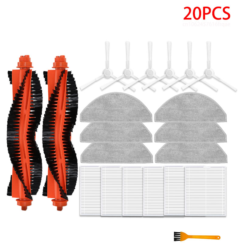 Accesorios para Robot aspirador Xiaomi S20 / D106, Cepillo Lateral principal, filtro Hepa, paño de mopa, bolsa de polvo, repuestos