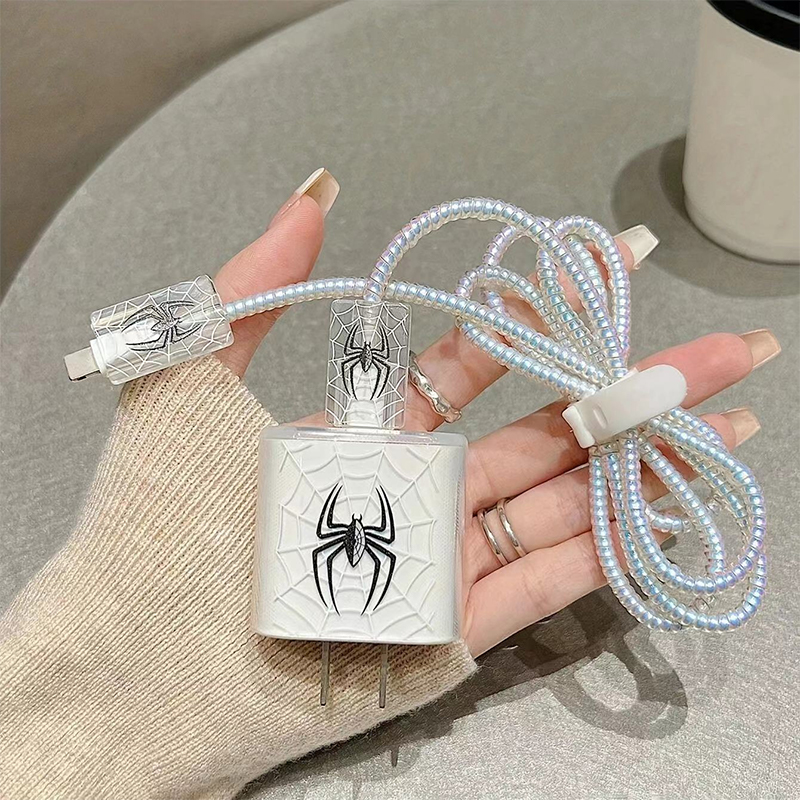 Защитные чехлы для зарядного устройства Ins Spider Butterfly, чехол для зарядного устройства, противоразрывное устройство для намотки кабеля для IP 18/20 Вт, зарядное устройство для IPhone 12 13 14