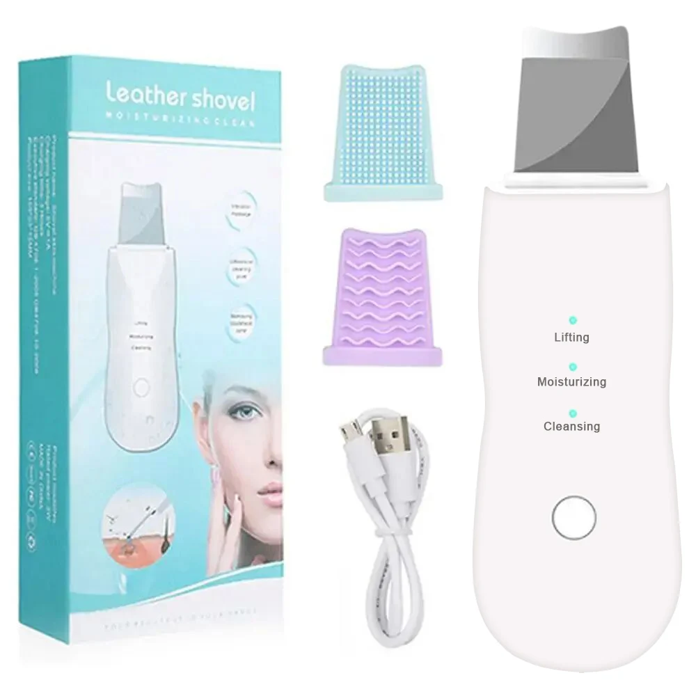 Vibração profunda purificador da pele limpador facial pá espátula não ultra-sônico rosto purificador peeling removedor de cravo facial ma ssager