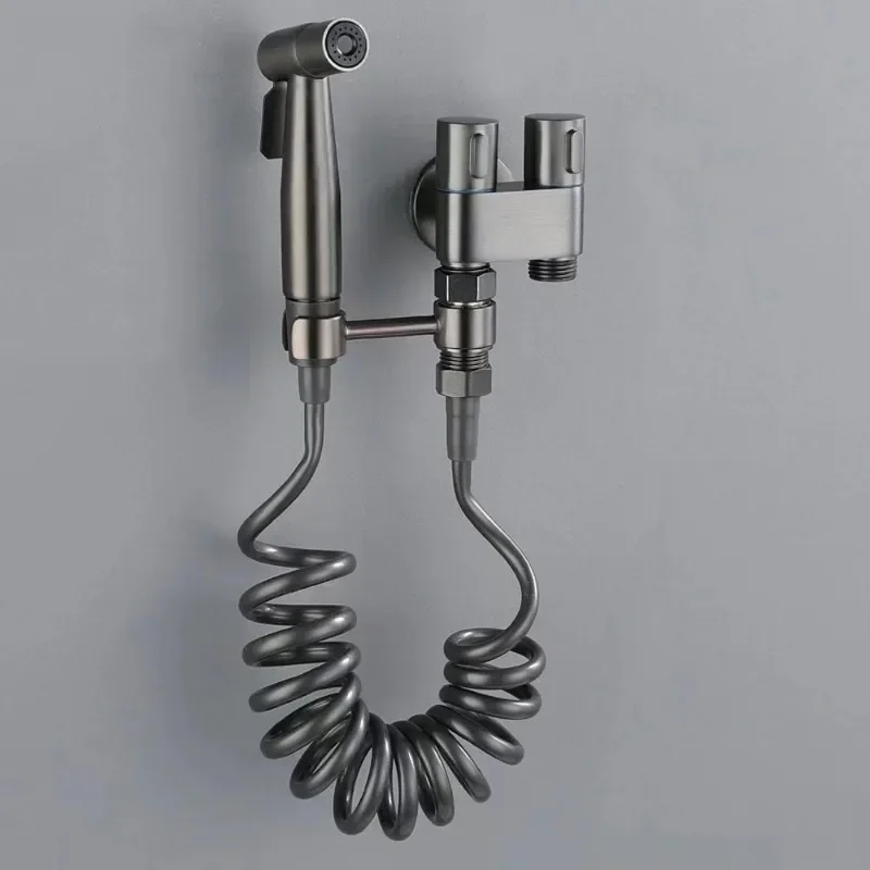 Pulverizador de bidé de mano, juego de rociador de bidé para inodoro, agua pulverizada, ducha de baño, pistola de aspersión, accesorios de válvula angular