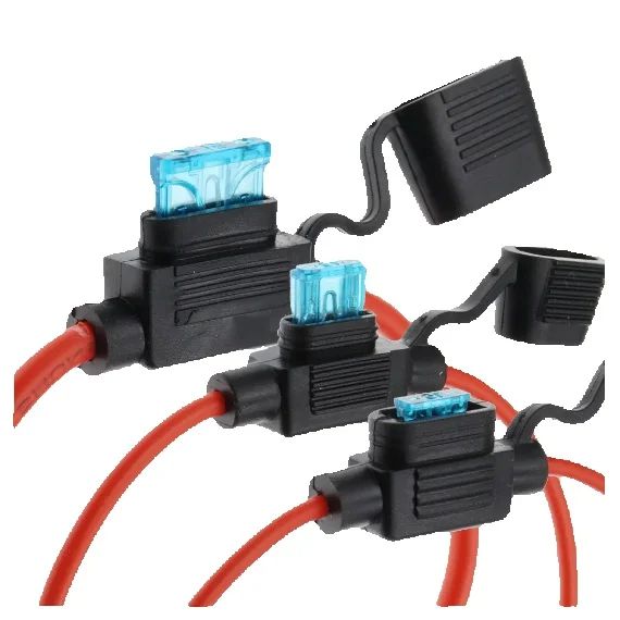 กันน้ํา Mini ขนาดเล็ก/กลางฟิวส์รถยนต์ผู้ถือ 18/16/14AWG ใส่ฟิวส์ 3A 5A 7.5A 10A 15A 20A 40A มาตรฐาน/Mini/Micro