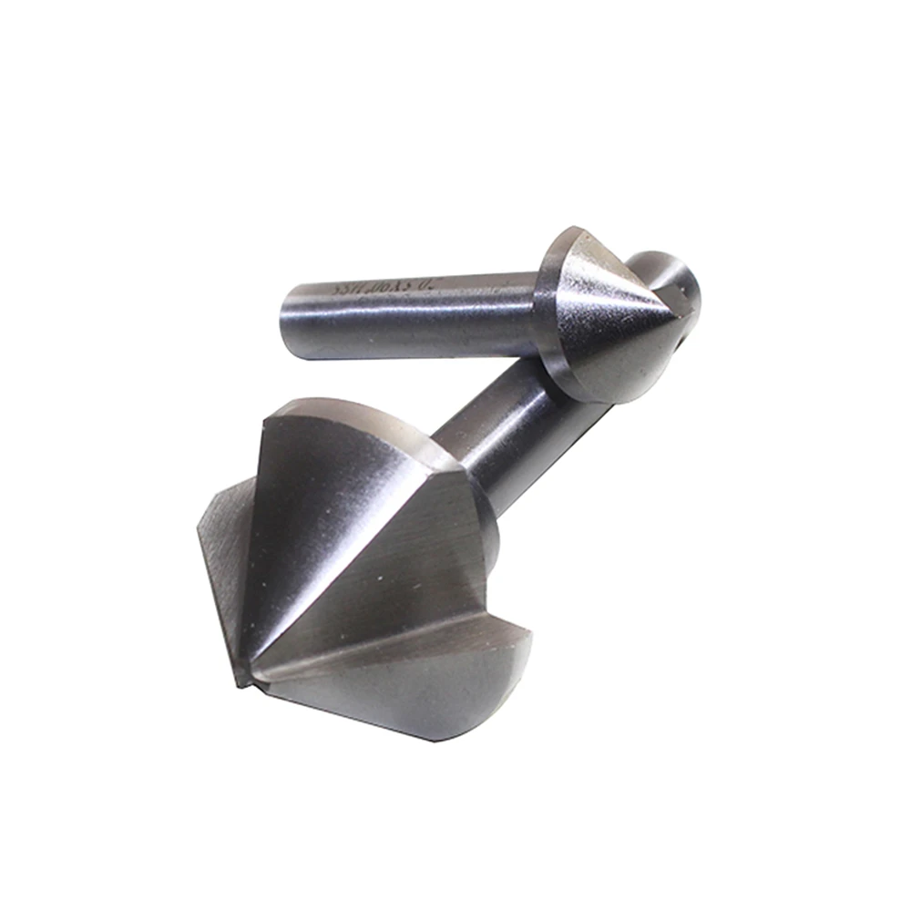 Mới 1 Chiếc 60/90/120 Độ Mũi Khoan HSS Chamfering Kim Loại Cụ Xay 1 3 Sáo Cắt De-Durring miệng Hoa Hồng Cove Mũi Khoan