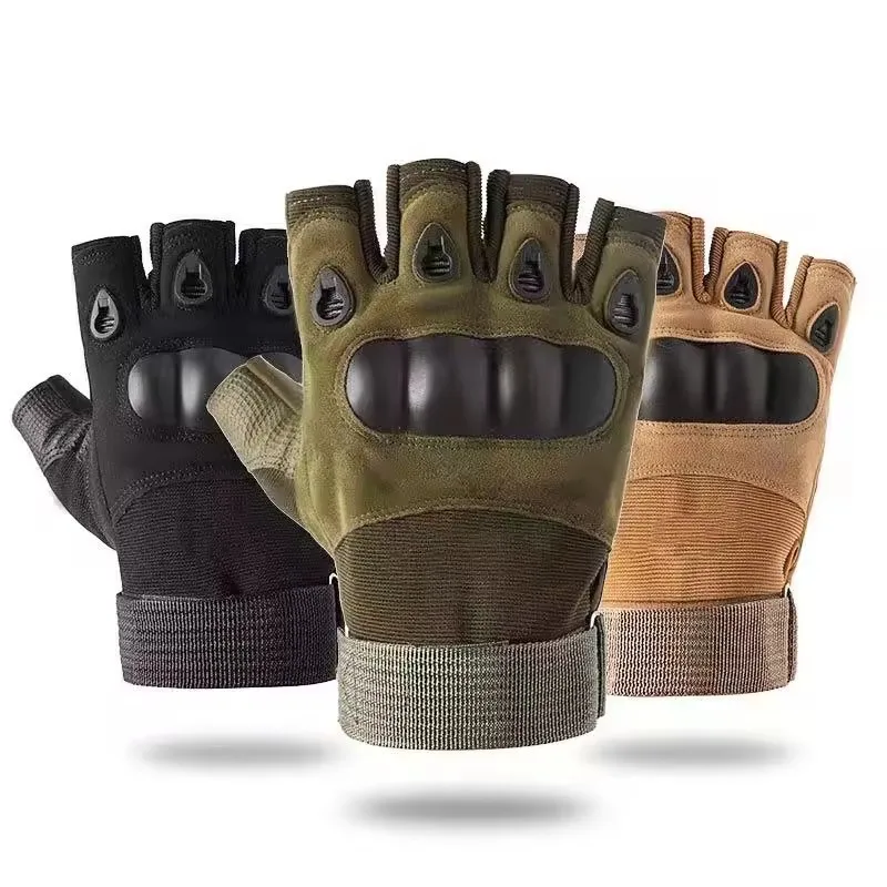 Taktische Halbfinger-Handschuhe für Herren, Armee, Militär, Kampf, Jagd, Schießen, Luftgewehr, Paintball, Polizei, Pflicht, kein Finger