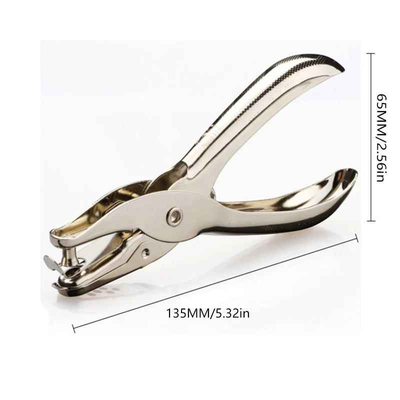 Handheld Single Hole Puncher 6mm Diameter Eye-Catching Manual Hole Punch for Students Thick Paper A4 Sheets Cards & DIY Projects