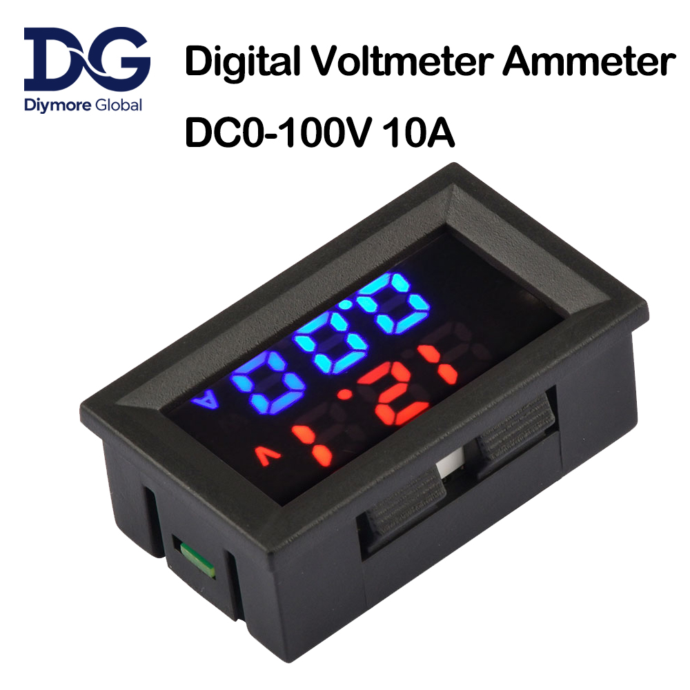 DC0-100V 10A LED voltímetro Digital amperímetro coche motocicleta voltaje medidor de corriente Detector de voltios probador Panel de Monitor ﻿