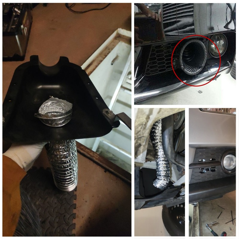 Universele auto luchtinlaatsysteemkit voorbumper turbo luchtinlaatpijp ABS koolstofvezel look voor verbeterde prestaties en koeling