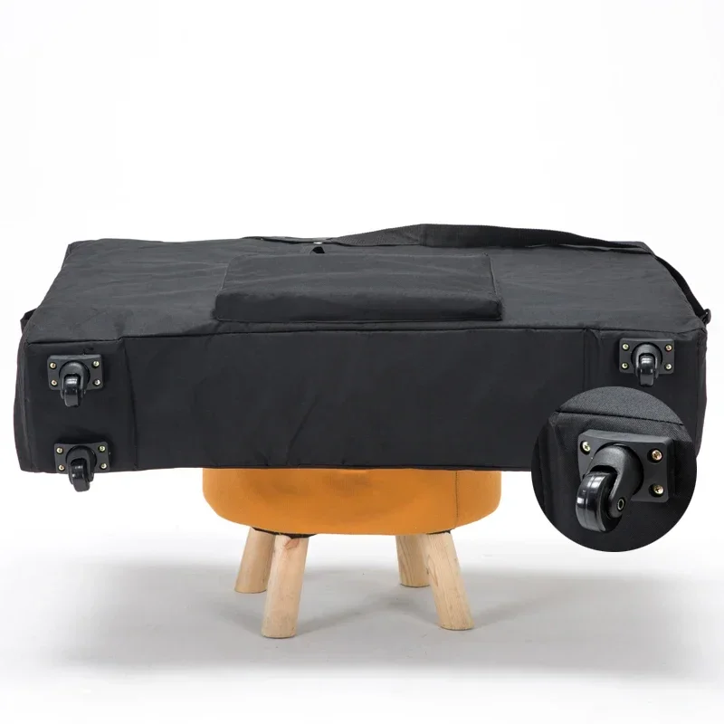 折りたたみ式マッサージベッド収納バッグ,オックスフォード生地製バックパック,ホイール付き,耐久性と耐摩耗性,93x60cm