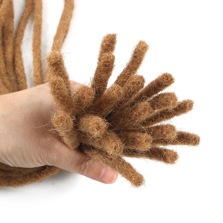Extensões de Dreadlocks Cabelo Humano # 27 cores 0,4 0,6 cm feito à mão crochê trança extensões loc dread extensão dreadlocks 6-24 polegadas