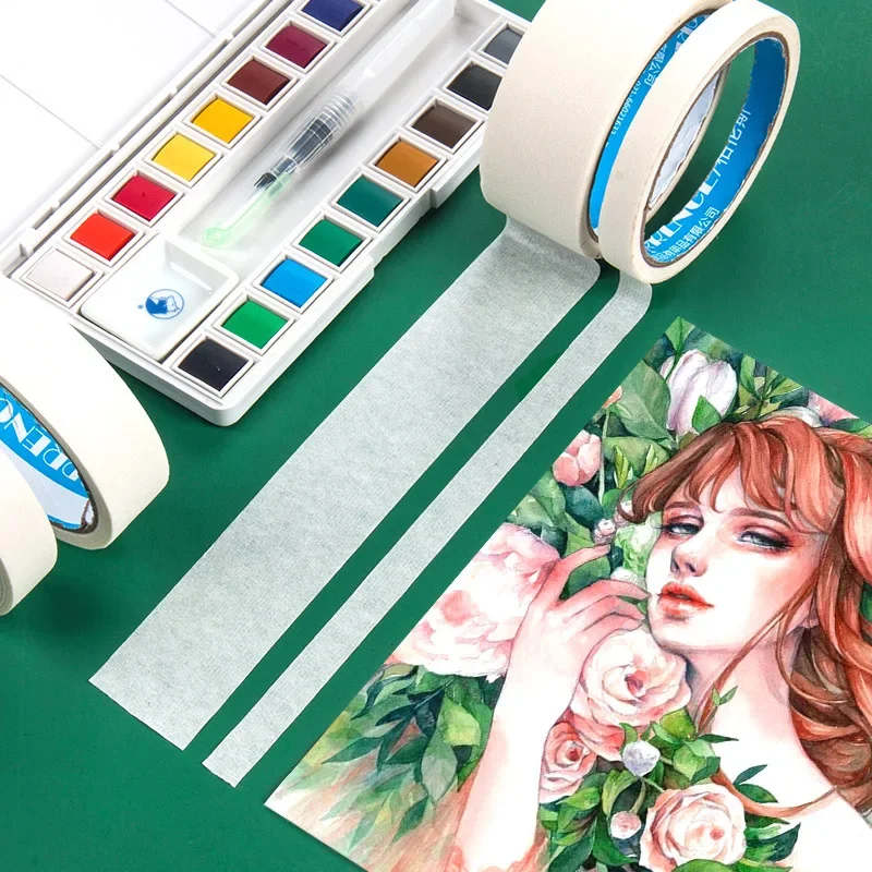 13M สีขาว Masking เทป 10 มม.-50 มม.เทปด้านข้างน้ํามันภาพวาดศิลปะภาพวาดเทปสีน้ําจิตรกรรมเครื่องมือรถ Paintin