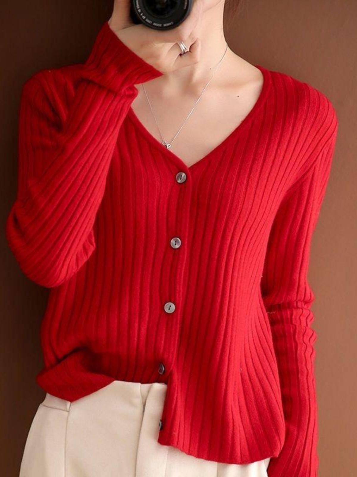 Cardigan de Malha Aberto para Mulheres, Novo Estilo Outono, Leve, Solto, Decote em V, Proteção Solar, Versátil