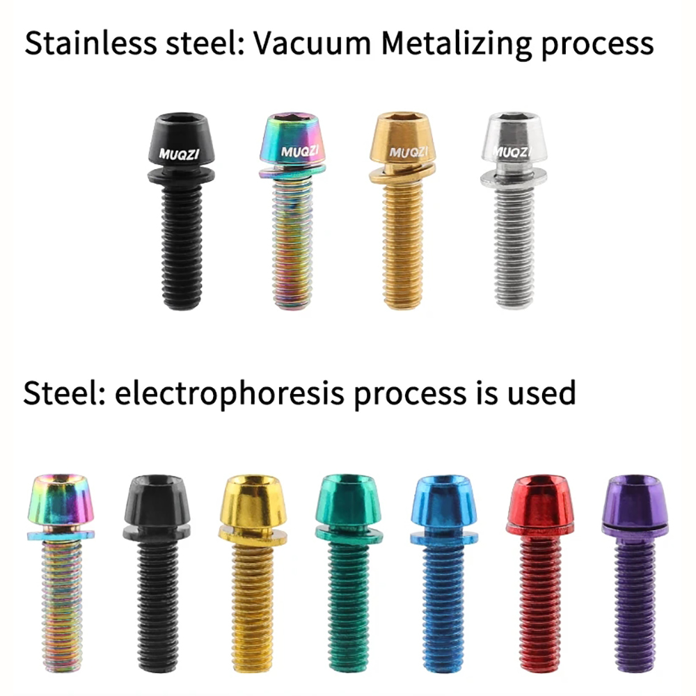 6 szt. Śruby wspornika roweru M5x17mm do kierownicy roweru szosowego ﻿