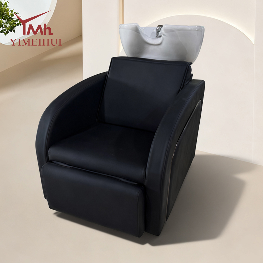 Hair Salon Backwash Washing Chair Massage Shampoo Bowl Bed Chair With Electric Leg-Rest