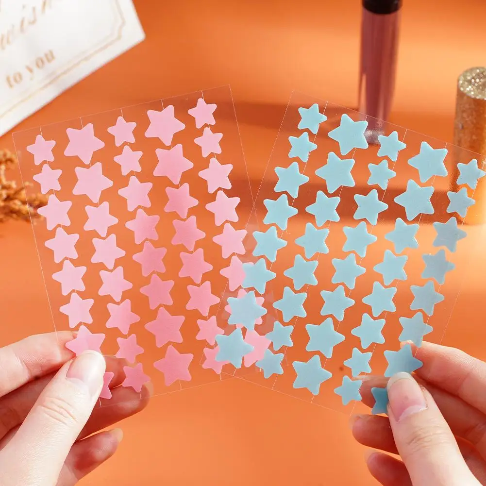 40pcs Colorful Star-Shaped PE Pimple Patches - Cute and Invisible Pimple Cover Stickers for Pimple Removal