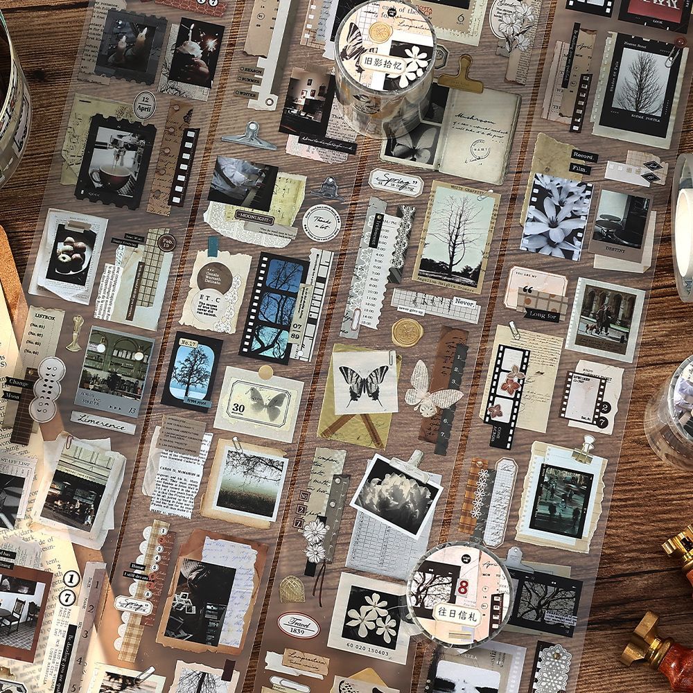 1pcs/1lot Decorative Adhesive Tapes  Image Poetry Junk Journal DIY Paper Japanese Masking Scrapbooking Stickers