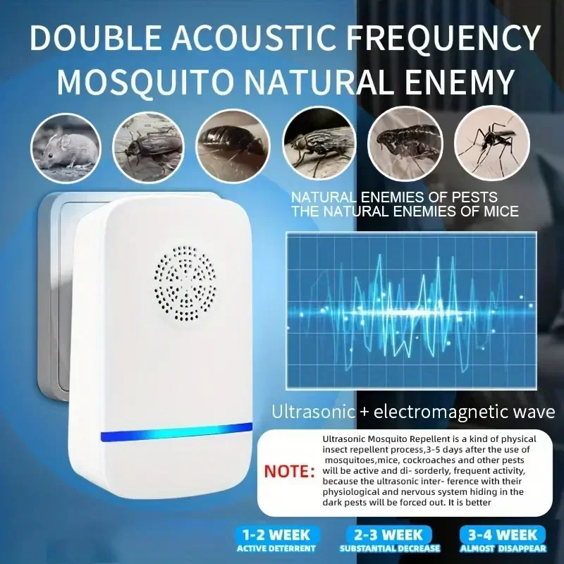 Safe Ultrasonic Pest Repellent Mouse Cockroach Mosquito Insect Repeller Effective Essential for Home Summer Pest Exterminato New