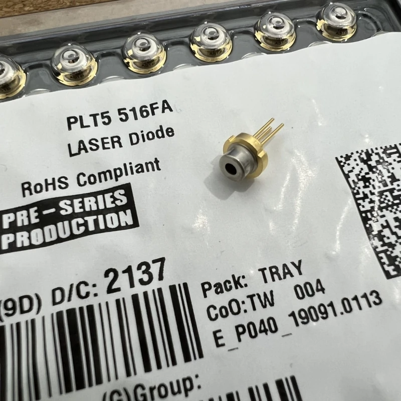 PLT5 516FA 518nm 520nm 30mw diodo láser verde PLT5 516FA 5,6mm nuevo original para lámpara de mesa de baile Osram