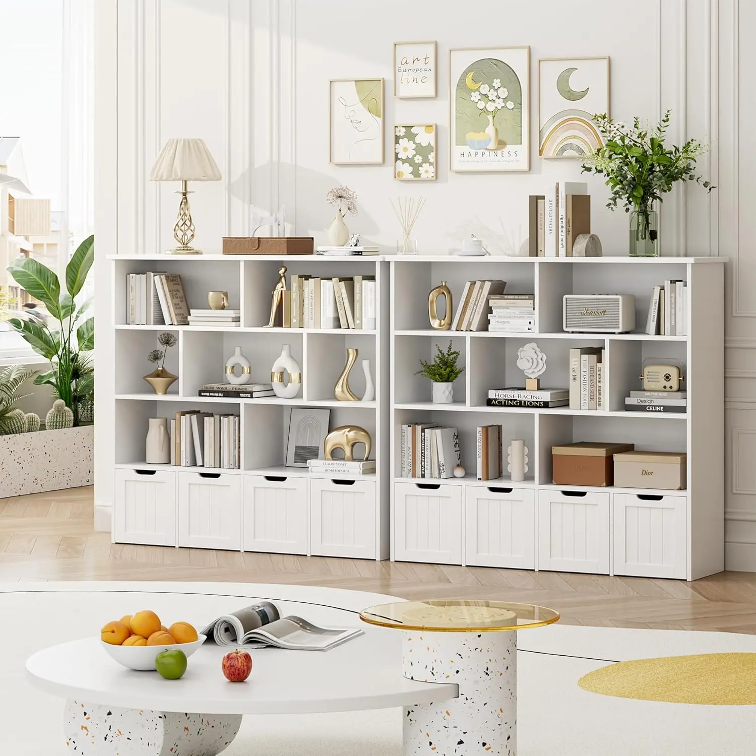Toy Storage Organizer, Large Toy Organizers and Storage with 4 Movable Drawers and 7 Storage Cubbies, Toy Chest Shelf