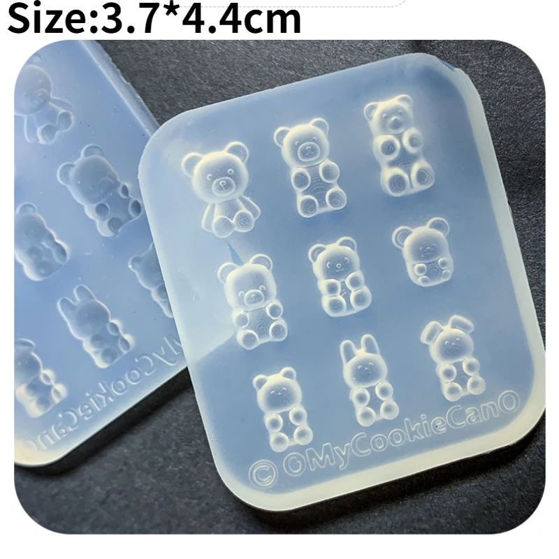 DIY ミニクマイヤリングネイルモールドエポキシ樹脂モールドジュエリーツールジュエリーモールドジュエリーアクセサリー