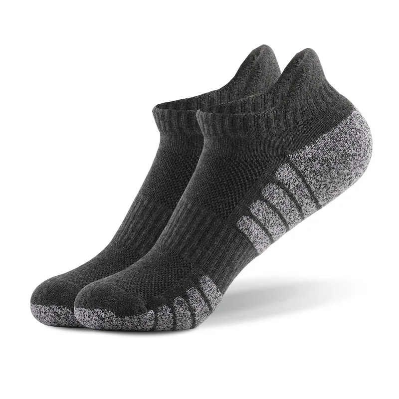 6 pares de calcetines gruesos para correr con parte inferior de toalla, calcetines de malla para barco, calcetines deportivos transpirables antideslizantes, calcetines de corte bajo para hombre, calcetines para mujer