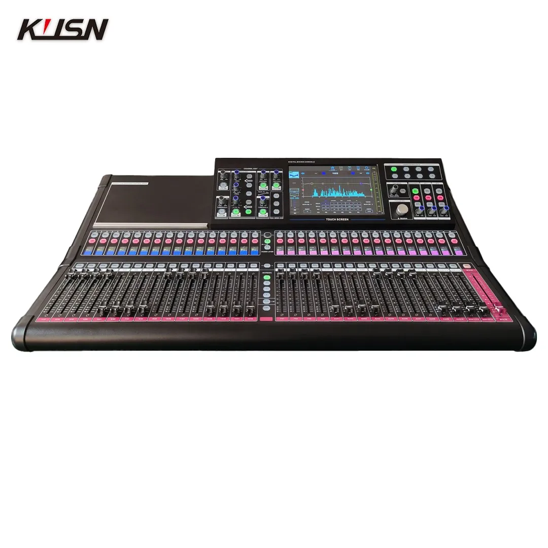 32 Channel 16 Group Professional Audio Mixing Console Digital Sound Mixer Console With 10.1 Inch Touchscreen Display USB