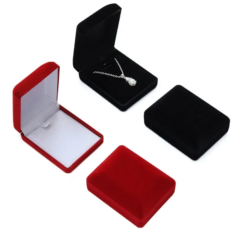 Fluwelen kettingdoos Hangerdoos Sieradenorganisator Geschenkverpakking Sieradenopslagcontainer voor trinket