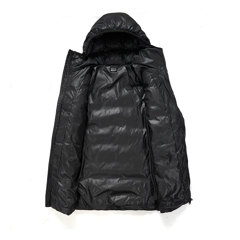 2024 neue Winter Jacke männer hohe qualität Ski Lange Glänzend Wasserdichte Warme Parka Männlichen Mode Verdickte Unten Baumwolle Gefütterte mantel