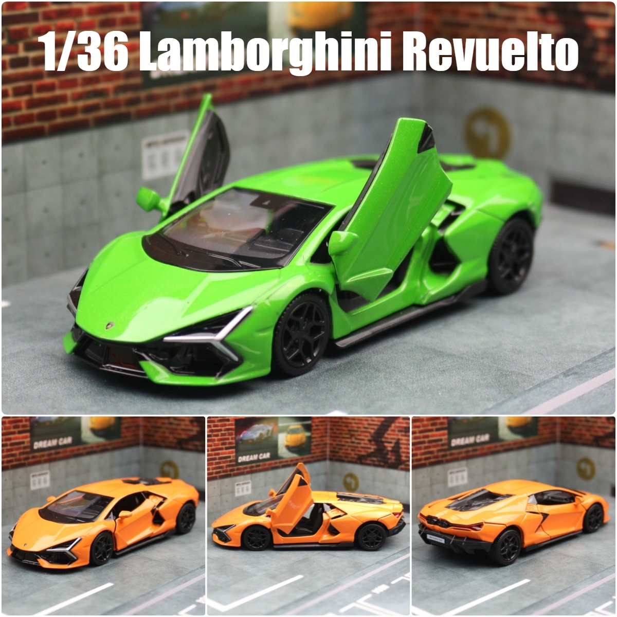 Lamborghini Revuelto HPEV-Super coche de juguete para niños, RMZ City, modelo en miniatura de Metal fundido a presión, colección extraíble, regalo para niño, 1/36