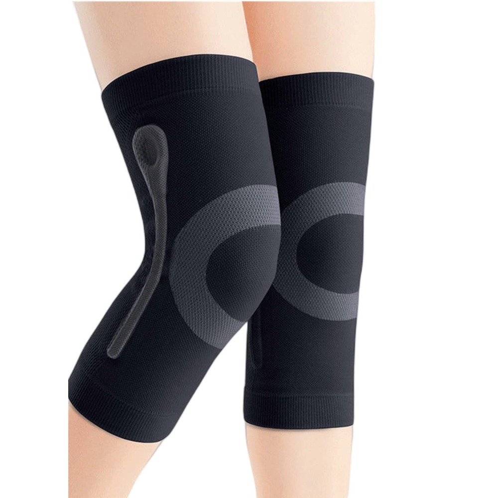 1 пара нейлоновых наколенников, пружинная поддержка с боковыми стабилизаторами, наколенники, высокая вентиляция, защита от холода, наколенники