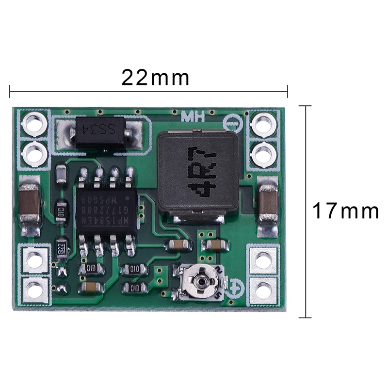 12pçs módulo de fonte de alimentação step down mp1584 DC-DC 3a conversor buck ajustável para arduino substituir lm2596 24v 12v 5v 3v