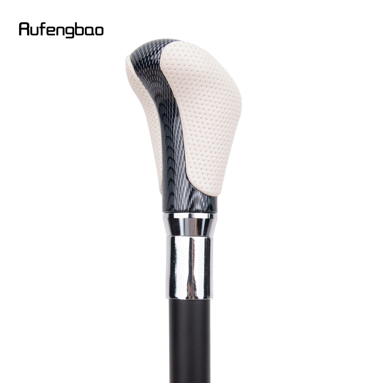 Branco preto couro branco bengala moda decorativa bengala cavalheiro elegante cosplay cana crosier 94cm