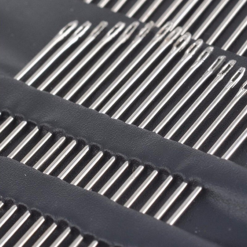 55 Pièces En Acier Inoxydable Big Eye Main Aiguilles à Coudre avec Différentes Tailles pour Couture Broderie Aiguilles