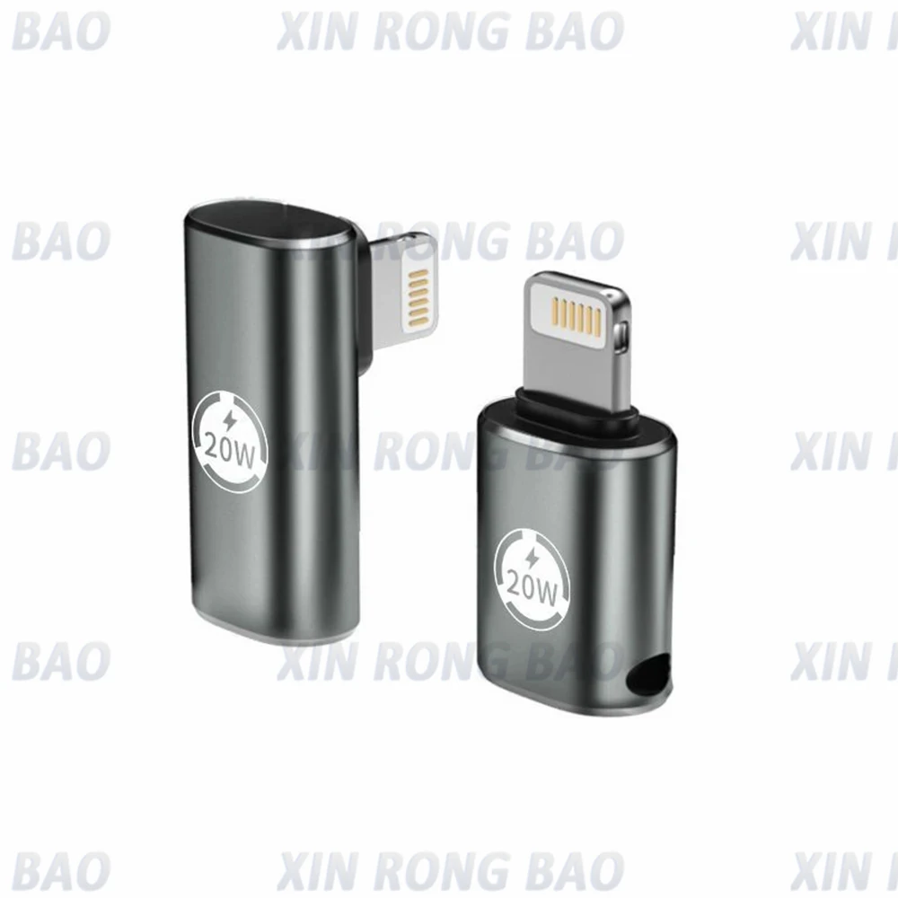PD20W USB Type-C Fast CHARGING ADAPTER สําหรับ iPhone 11 13 14P USB C หญิงแสงชายตรงหัวข้อศอกอะแดปเตอร์แปลง ​