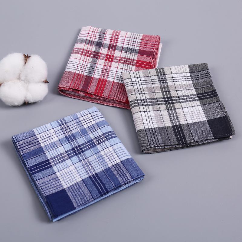 5 unids/set pañuelos cuadrados a rayas a cuadros para hombres y mujeres, toalla de algodón de bolsillo para boda, fiesta, negocios, pañuelos de toalla para el pecho