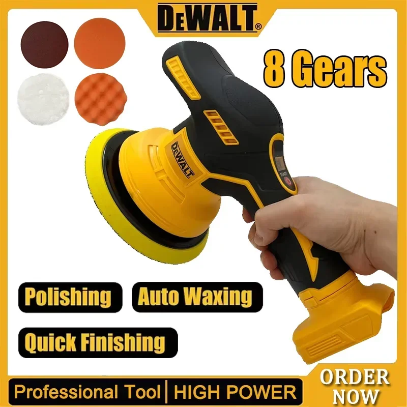 เครื่องขัดสีรถยนต์ไร้สาย Dewalt 8 ระดับความเร็ว พร้อมหน้าจอดิจิตอล ใช้กับแบตเตอรี่ Dewalt 20V