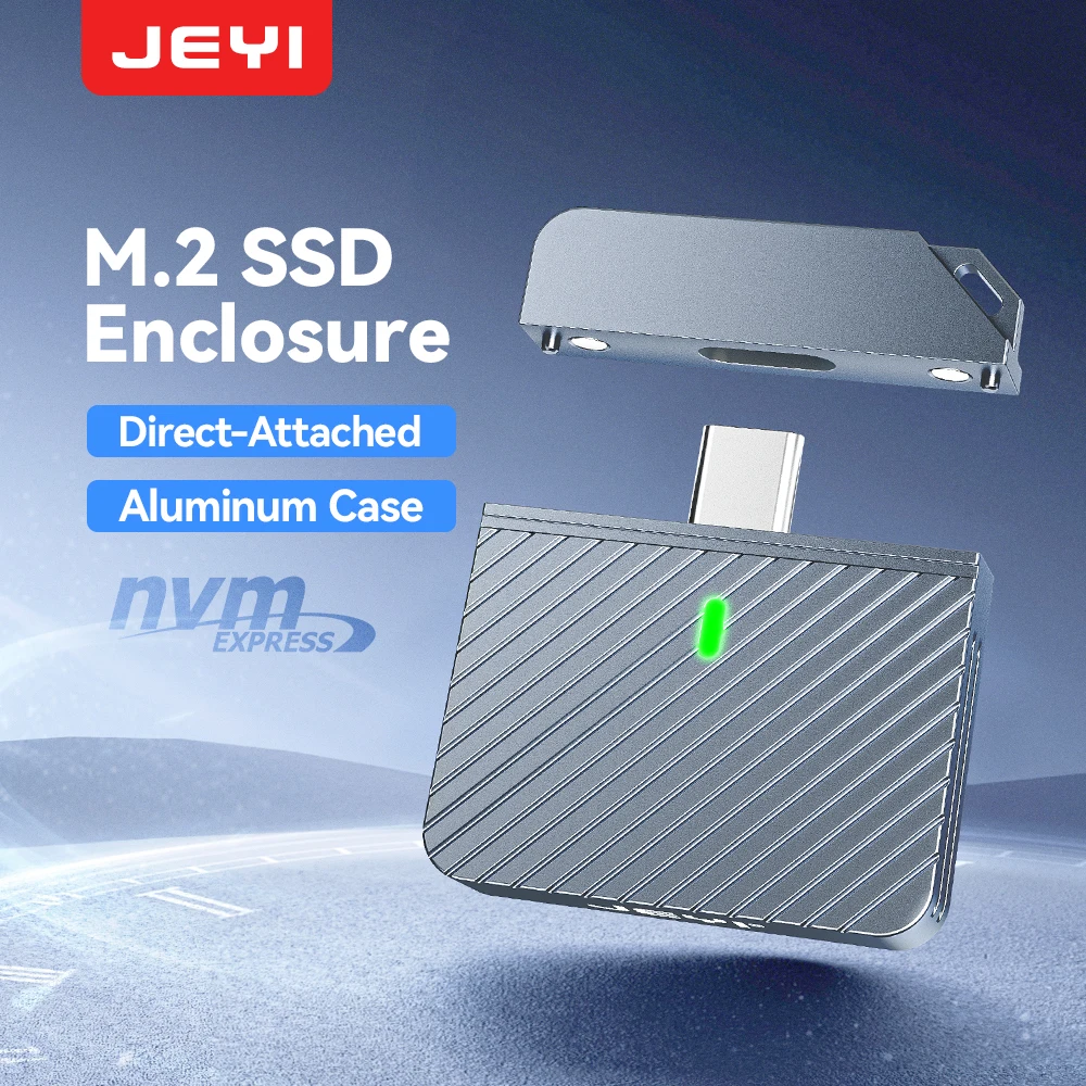 JEYI 2230 M.2 NVMe SSD-Gehäuse – USB 3.2 (10 Gbit/s) Aluminiumgehäuse mit magnetischer Schutzhülle, Direktstecker-Design, TYP-C
