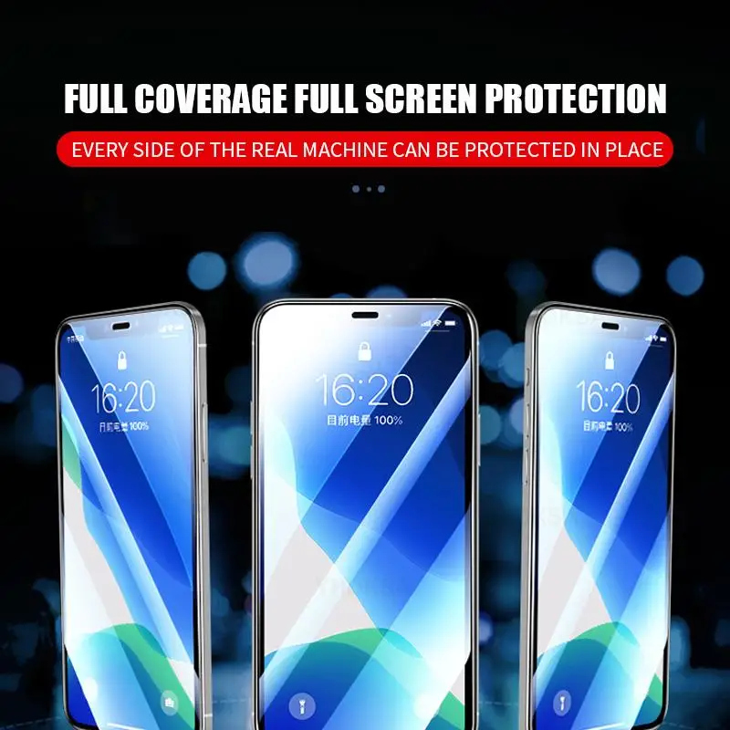 Закаленное защитное стекло 9H для Apple iPhone 14 Plus 13 mini 12 11 Pro Max X XR XS Max