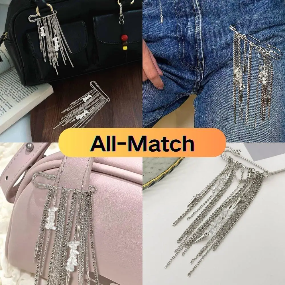 Creativity Fixed Clothes Pin Detachable Button Clasps Button Tightener Pearl Jean Tighten Buckle Fashion Bag Pendant Bag Charms