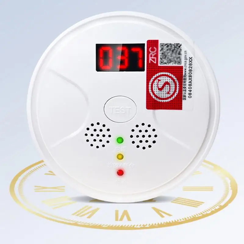 Carbon Monoxide Detectors Travel CO Alarm Battery-Powered CO Warning Monitor Portable CO Alarm Detector With Digital Display &