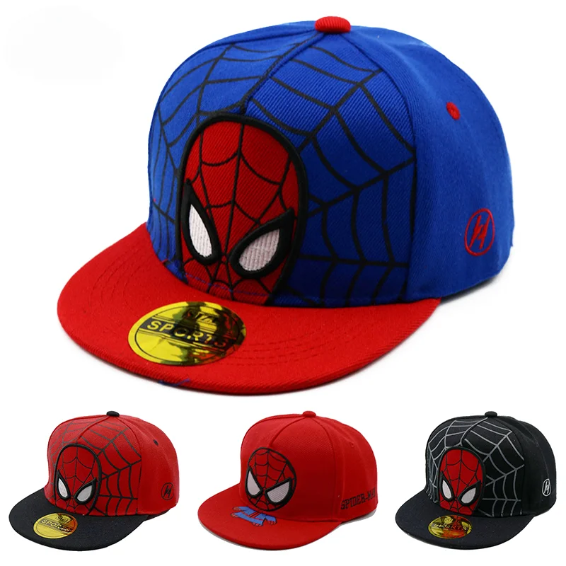 Disney Anime Cartoon Spiderman Cappelli per bambini Berretto da baseball per bambini Autunno Primavera Cappellini Hip Hop Snapback per bambini per ragazze dei ragazzi