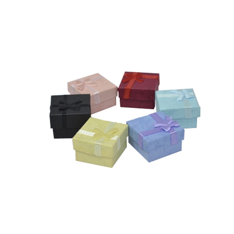 Verkauf 24Pcs Bunte Papier Schmuck Box Band Hochzeit Ohrringe Organizer Lagerung Party Geschenk Box Ring Box