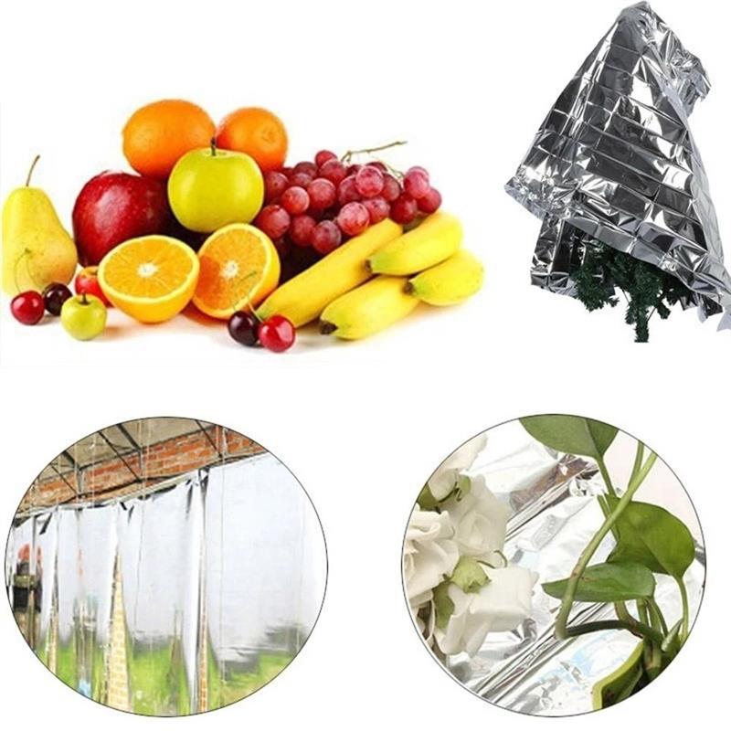 1 pz Argento 210x130 cm Pellicola di Poliestere Alta Riflettente Utilizzata Per Piantare Tenda Camera Giardino Serra Agricoltura E Promozione