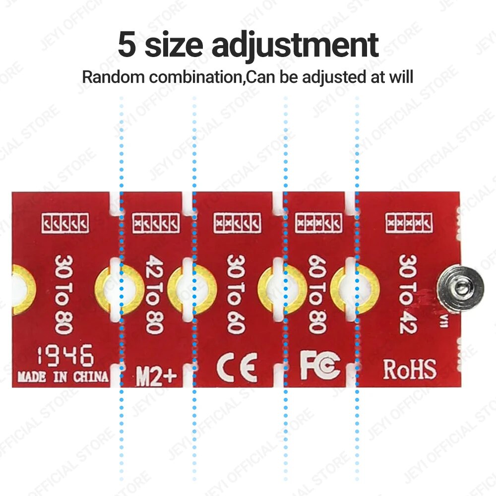 JEYI M.2 NGFF NVME SSD support d'extension transfert 2230 2242 2260 2280 longueur étendre adaptateur support carte plaque changement longue taille